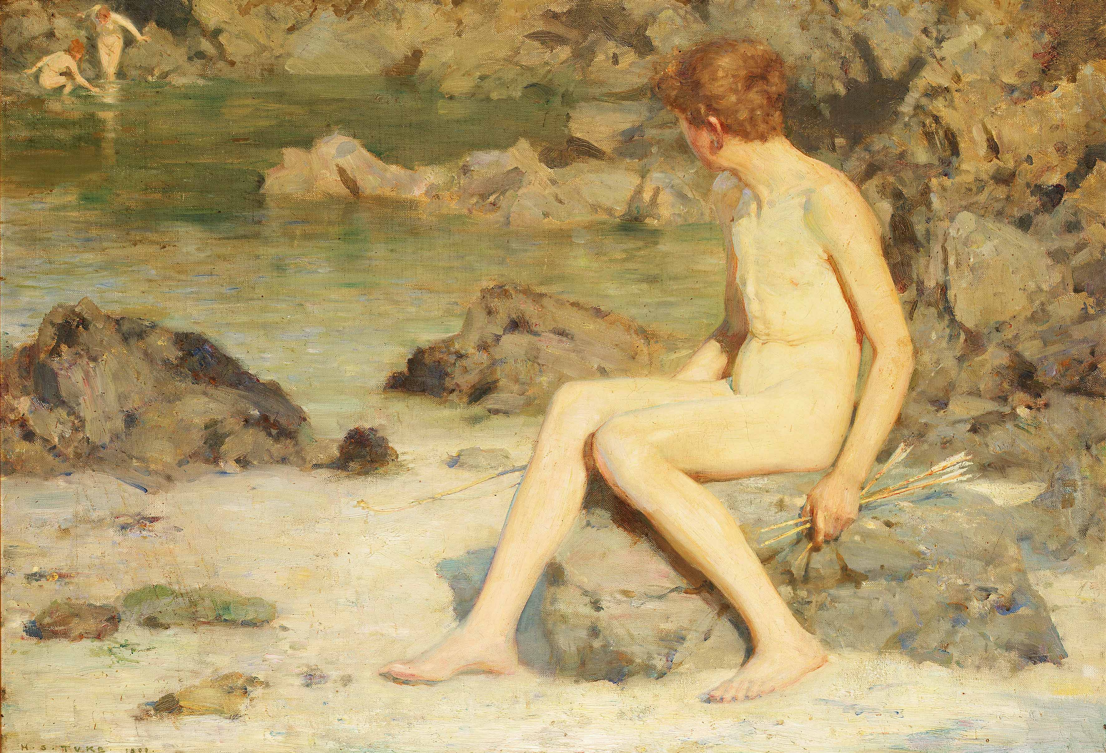 Henry Scott Tuke Cupid and Sea Nymphs